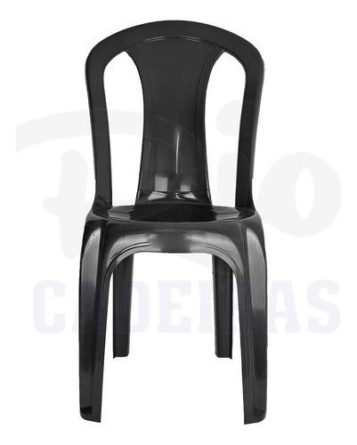 Kit Mesa Quadrada Monobloco Preta Com 4 Cadeiras Bistrô