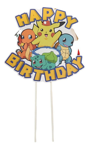 1 Cake Topper Con Tematica De Pokemon Para Pastel