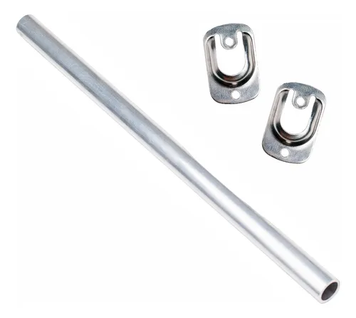 comprar Kit 4 Barra Tubo Churrasqueira Aluminio 95cm Suportes Inox