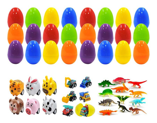 Juego De 24pzs Dinosaurio, Huevos De Dinosaurio De Pascua