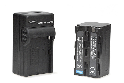 Cargador 220v + Batería Np-f770 P/ Iluminador O Aro Ring Led
