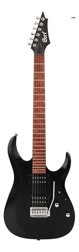 Guitarra Elétrica Cort X Series X100 De Meranti Black Poro Aberto Com Diapasão De Jatobá