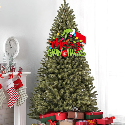 Neet Placa De Porta De Madeira Grinch Para Decoração De
