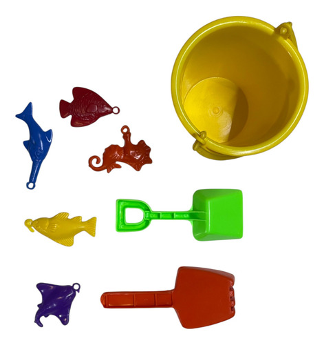 30 Set O Kit Cubeta Mini Playa Pala Rastrillo Figuras