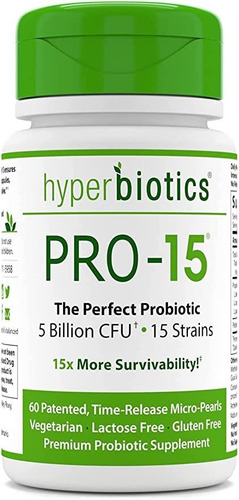 Hiperbióticos Pro-15 Probiotics, 60 Perlas De Liberación .