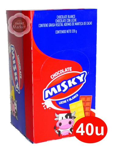 Chocolatin 8grs Misky X 40u Tipo Georgalos - Sweet Market Me