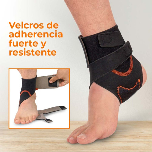 Tobillera Abierta Universal Medivaric Ajustable Hilado Cobre