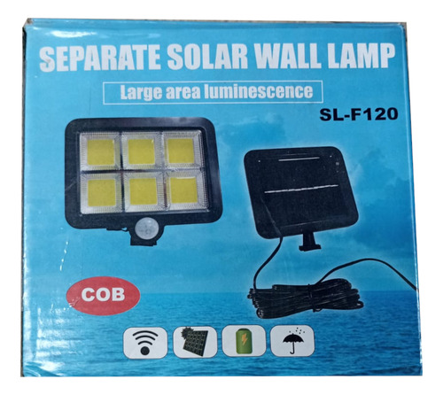 Lampara Solar Panel Solar 260lm Exterior Sensor Movimiento