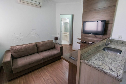 Imagem 2 de 15 de Flat No Jardim Paulista Com 1x Dorm Com Serviços De Arrumação Diária, Tv A Cabo E 1x Vaga De Carro. - Sf36005
