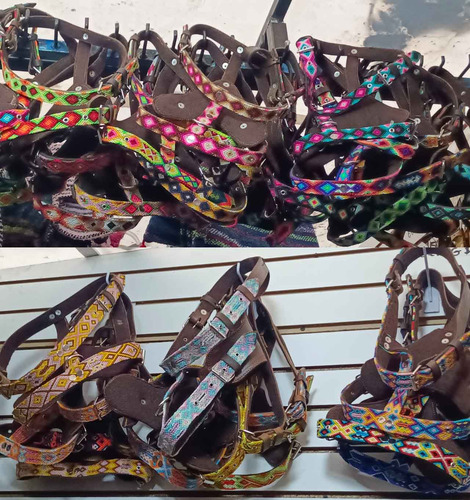 Pechera Arnés Para Perros Medianos Artesanal De Colores 1pza