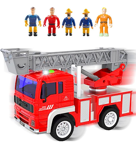 Camión De Bomberos De Juguete Con Luces Y Sonidos Escalera