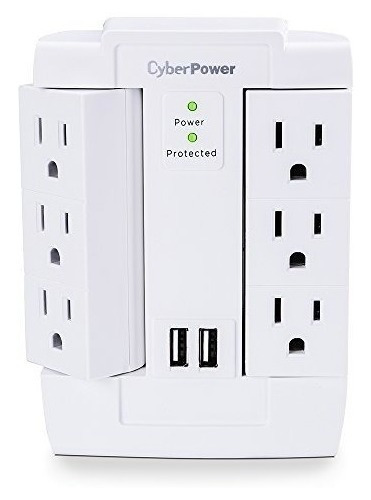 Cyberpower Csp600wsurc2 Surge Protector 1200j 125v 6