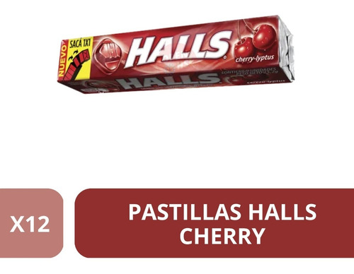 Pastillas Halls Cherry Pack X 12un