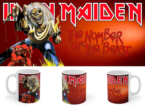 Rnm0435b Taza Tazon Iron Maiden The Number Of The Beast Ver2
