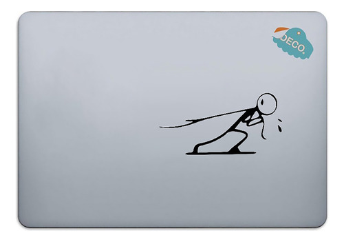 Calcomanía Sticker Para Laptop Hombre Jalando