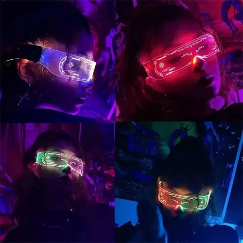 Gafas Luminosas Led Coloridas Con 7 Colores Ajustables