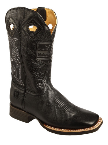 Bota Vaquera Hombre Piel Bisonte Comoda Nokota Horse