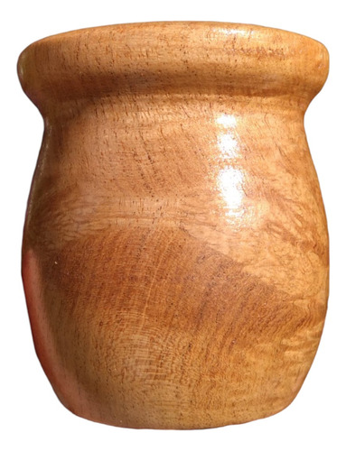 Mate De Madera Algarrobo Torneado Tipo Bocon 