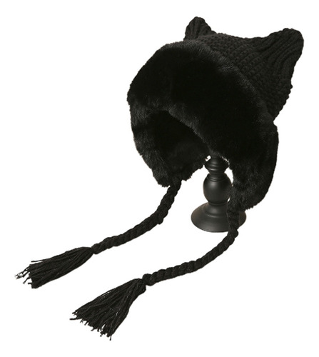 Muyier Gorro De Invierno Con Pompones Con Orejas De Gato