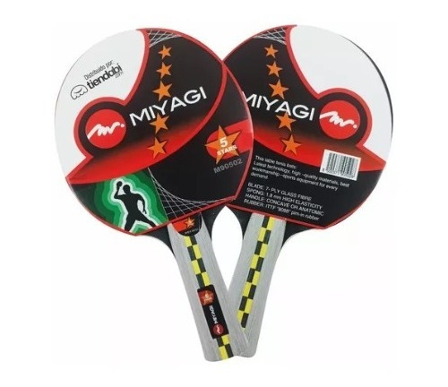 Raquetas Ping Pong Miyagi 5 Stars + Obsequio Bolas 6 Und