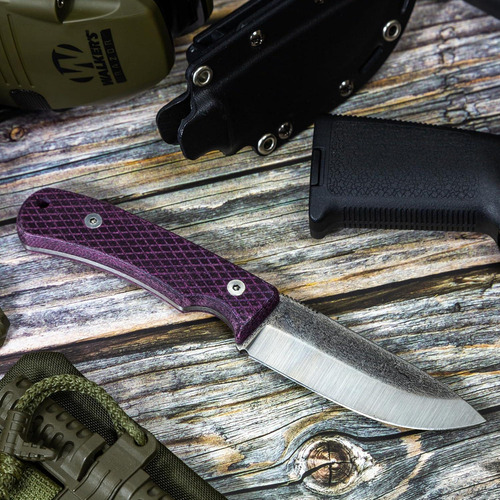 Cuchillo Táctico Bps Beta D2 Con Mango De Micarta 21.5 Cm