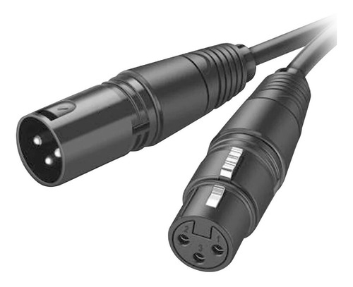 Cable De Audio Canon Xlr Macho A Hembra 1 Metro 3 Pines