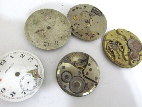 Antiguas Maquinas Partes Reloj Bolsillo Para Repuestos M021
