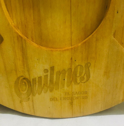 Tabla Madera Picadas Cerveza Quilmes El Sabor Del Encuentro (Usado)