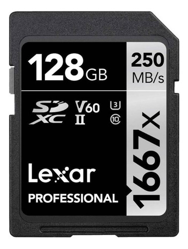 Tarjeta Sd Lexar Professional 1667x 128 G Sdxc Uhsii