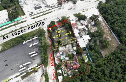 Terreno En Venta En Cancún, Av. Lopez Portillo.  4055m2 C3233