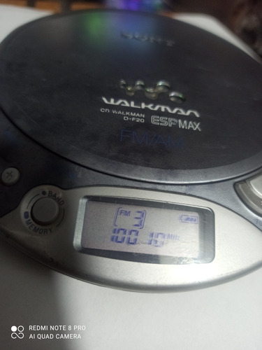 Imagen 2 de 9 de Discman Sony D-f20 Walkman Cd Music Megabass