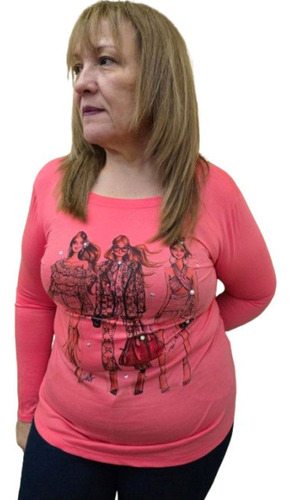 Remera Algodon Spum Sublimada Mangas L,personalizada T 1 A 8