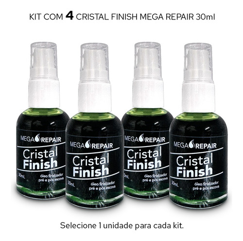 Cristal Finish Óleo Pré E Pós Escova Mega Repair 30ml