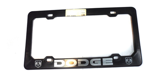 Porta Placa Plastico Negro Con Logo Dodge