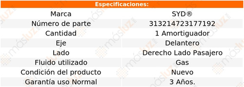 1- Amortiguador Gas Delantero Derecho Rav4 2006/2012 Syd
