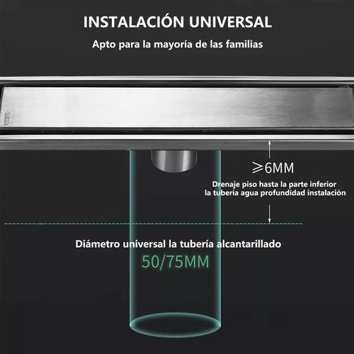 Filtro Largo Invisible De Acero Inoxidable Antiolor 10*30