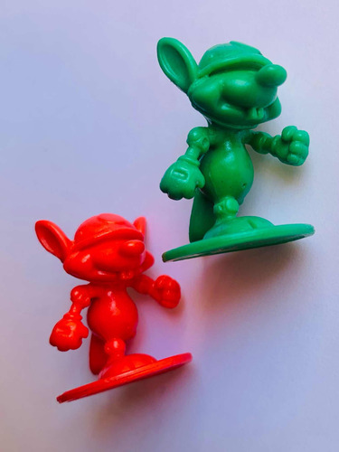 2 Figuras Mini Tin Juego Mesa Atrapa Ratones Hasbro Año 2004