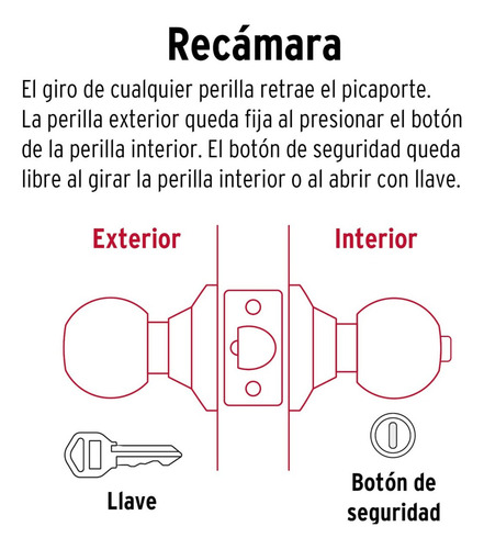 Cerradura De Pomo Chapa Bola Dorado Hermex