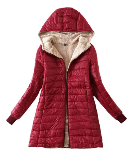 Chaqueta De Invierno Engrosada De Talla Grande Con Capucha