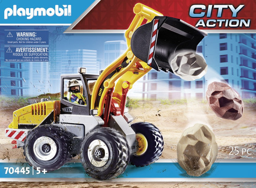 Figura Armable Playmobil City Action Cargadora Frontal 25 Pc