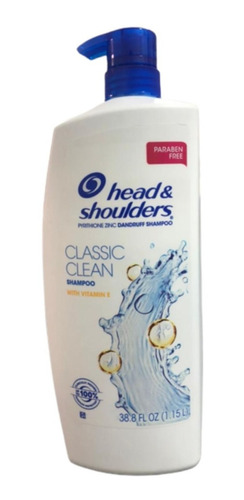 Shampoo Head & Shoulders Classic Clean + Vitamina E 1.15 Lt