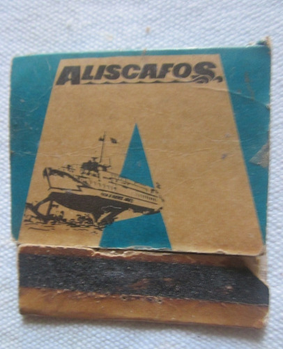 Antigua Caja De Fosforos Barco Aliscafos Uruguay Argentina