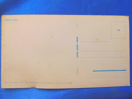 El Arcon Tarjeta Postal Foto Indiecita Toba 431 01