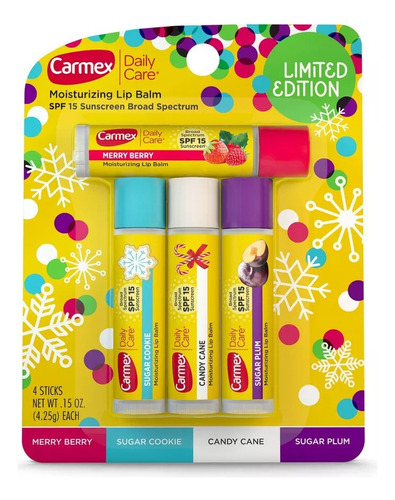 Carmex Hidratante De Labios Sabores Edición Limitada - 4 Und