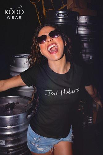 Playera Negra Unisex José Madero 100% Algodón | Fan T-shirt