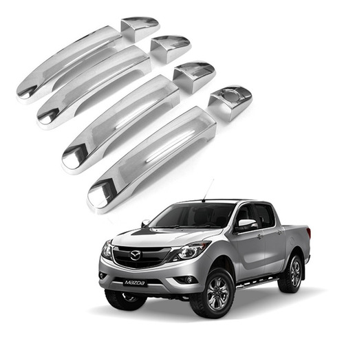  Cubre Manillas Mazda Bt50 2013-2021 Cromadas