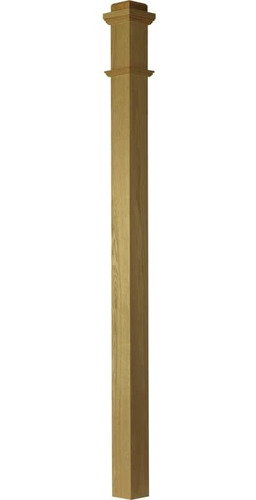 Amish Made 4075s Estuche Solida Roble Rojo Plain Newel