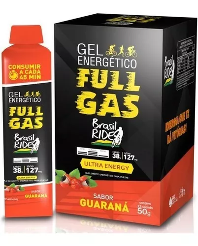 Suplemento Full Gas Gel Energético Ultra Energy Cx 12 Sachês