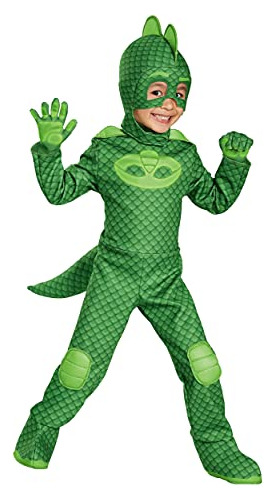 Disfraz Gekko Deluxe Para Niños Pequeños Pj Masks (xl-7-8) V