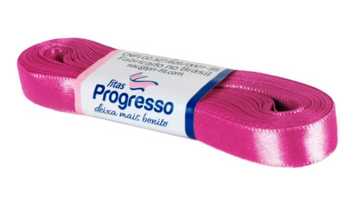 Fita De Cetim Progresso 10mm - 10m Cor 303 Rosa Pink - 01 Un